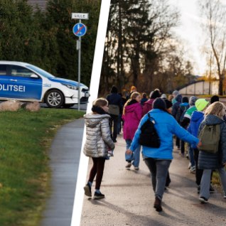 KOERAHIRMU UUS TASE | Politsei eskortis Lagedi kooliõpilased raudteejaama