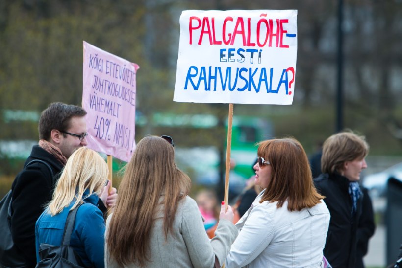 GALERII: Tallinnas toimus palgalõhe vastane meeleavaldus