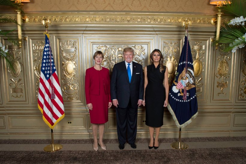 UHKE JÄÄDVUSTUS: President Kaljulaid USA esipaari vastuvõtul