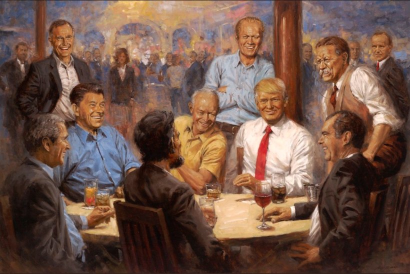 Donald Trump maaliti üles koos teiste presidentidega