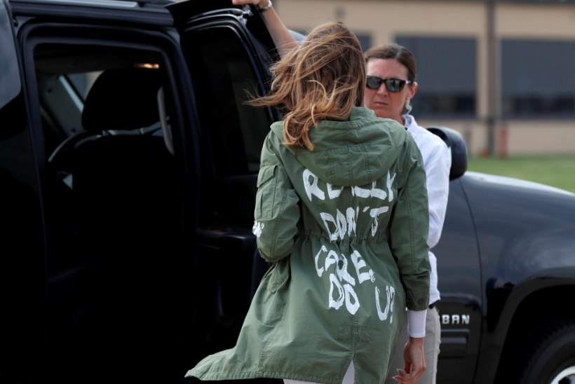 PILTUUDIS: Melania Trump kandis Texase visiidil küsitava sõnumiga jakki