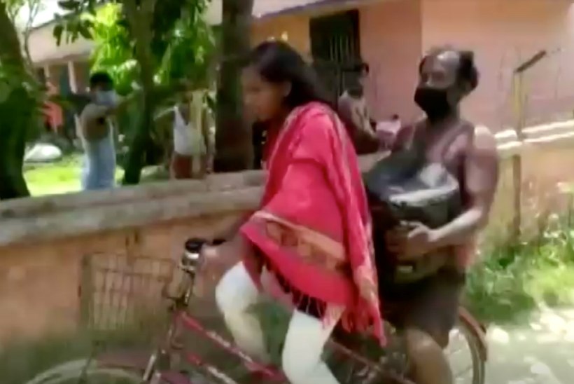 KANGELASTÜDRUK: vigastatud isaga jalgrattal läbi India  