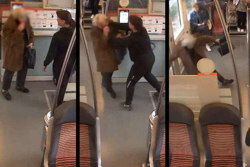 VIDEO | Raevunud naine lõi rongis pensionärile rusikaga näkku