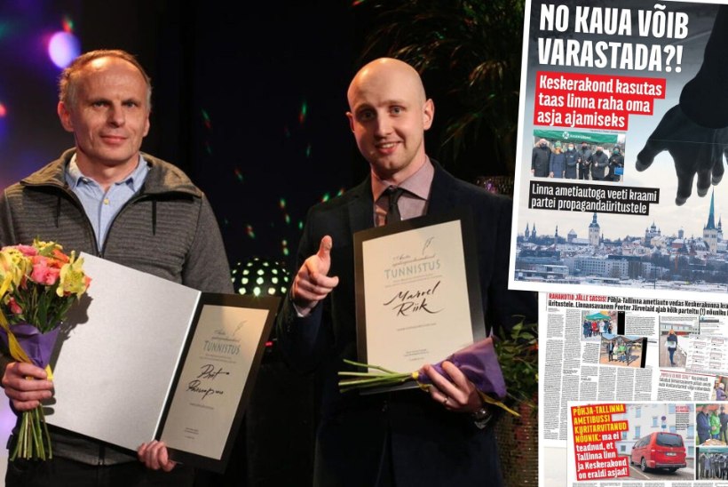 FOTOD PRESSIPEOLT | Õhtuleht võitis ajakirjanduspreemia lugudega, mis paljastasid korruptsiooni Põhja-Tallinnas