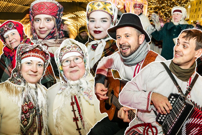 GALERII | Uljad karmoškahelid ja kõlisevad hõbeehted: setod tähistasid Tartu Raekoja platsil talsipühi