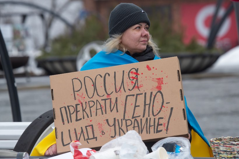 KAKS AASTAT SÕDA | Võru ukrainlased: "Peatage sõda Ukrainas!" ja "Lõpetage ukrainlaste genotsiid!"