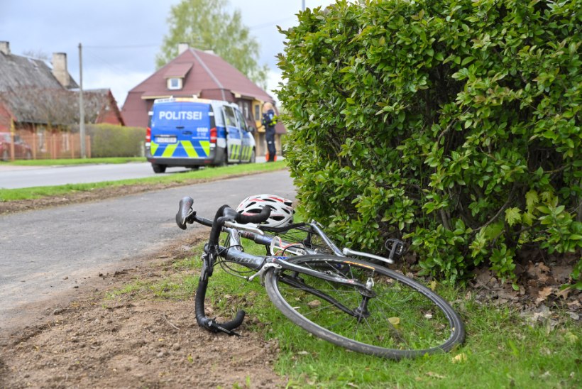 FOTOD | Viljandis põrkasid kokku jalgrattur ja auto, 12aastane jalgrattur sai viga