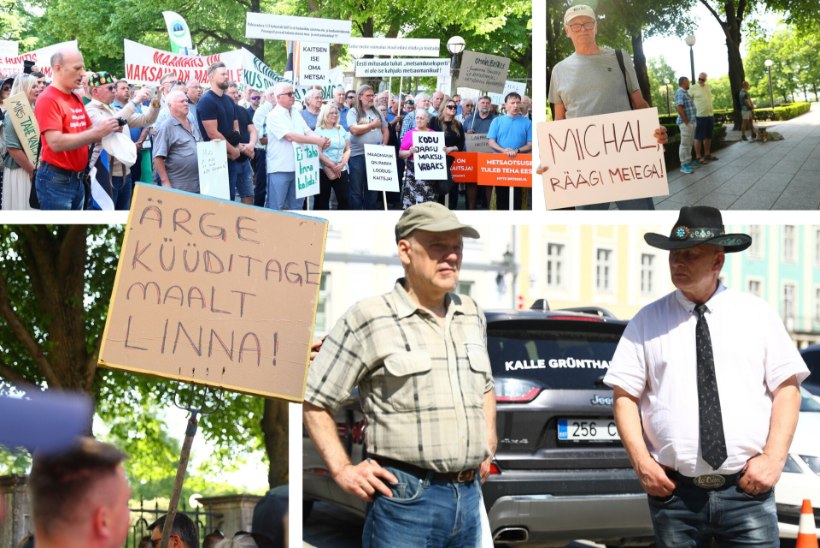 GALERII | Toompeale kogunesid protestima maa- ja metsaomanikud