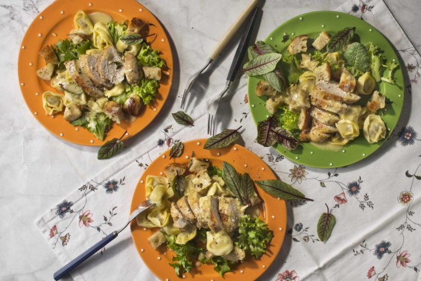 NII MAITSEV! Caesari salat kanafilee ja tortelliinidega