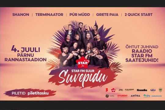 Vinge õhtu hea muusikaga – tule 4. juulil Star FM-i 25. sünnipäevale ja suurele suvepeole!