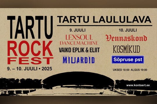 Tartu laululaval astuvad sel suvel üles parimad rokibändid ning Eesti muusika legendid