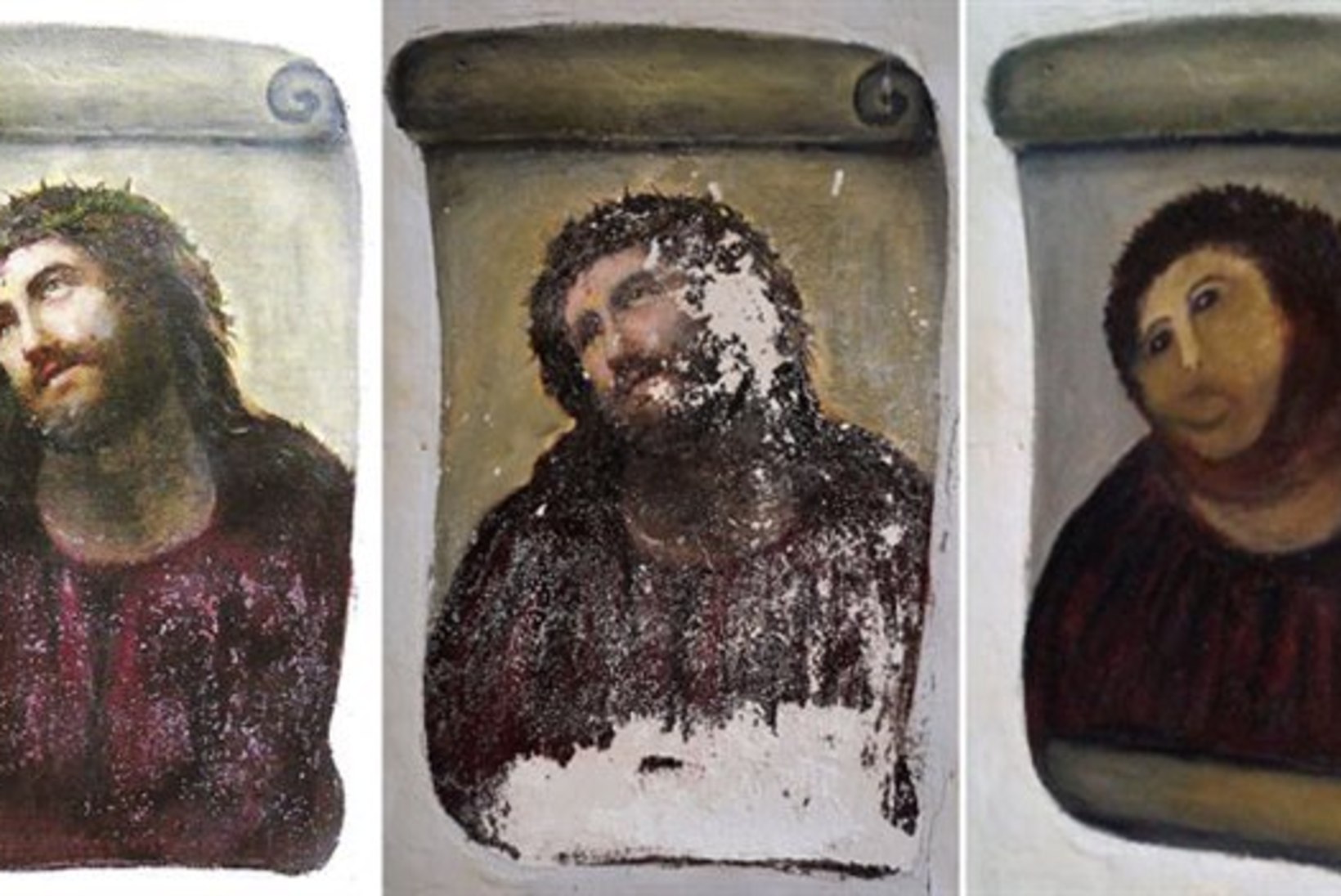 Vanaproua muutis hinnalise Jeesuse fresko ahvi portreeks