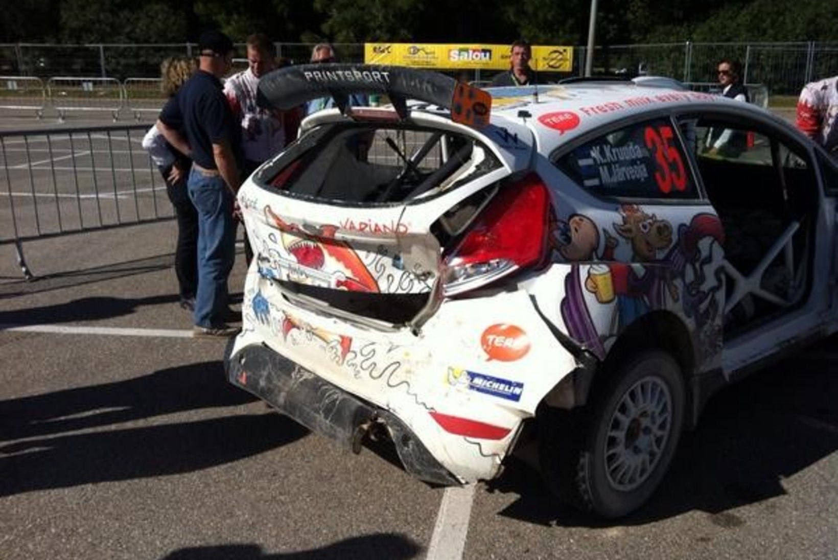 FOTOUUDIS: WRC2 klassis liider olnud Kruuda sõitis Hispaania rallil teelt välja