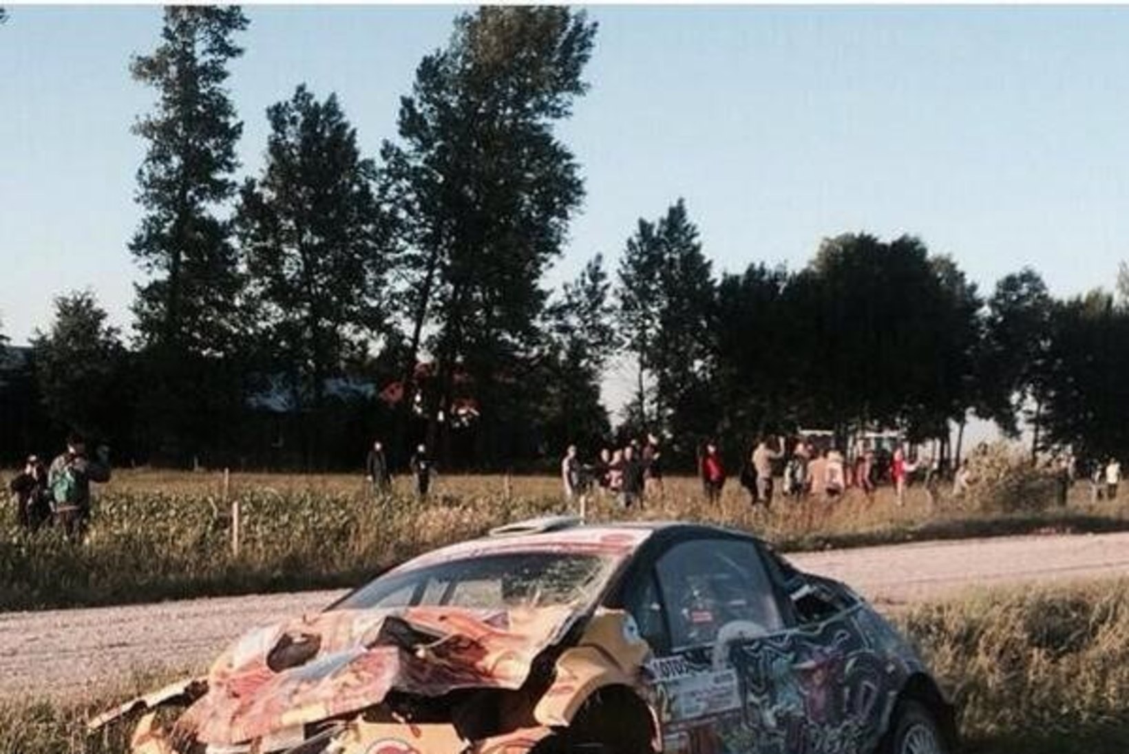 PILTUUDIS: Karl Kruuda auto pärast avariid