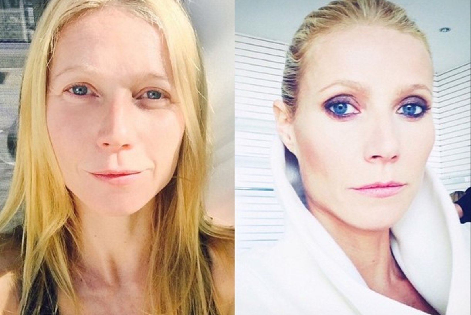 KUMB VARIANT ON ILUSAM? Gwyneth Paltrow jagas avalikkusega meigiga ja meigita selfie't!