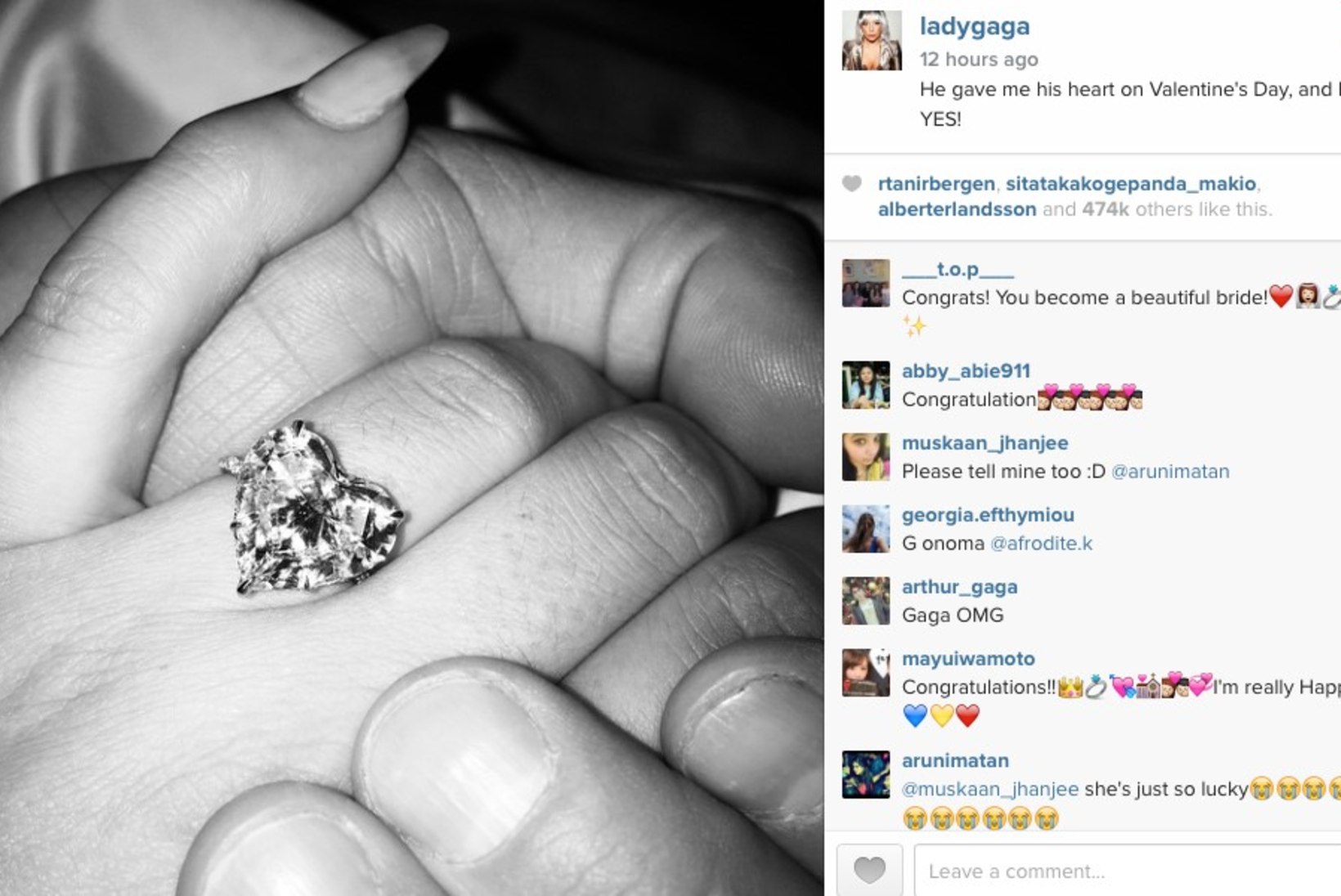 Lady Gaga on kihlatud! Vaata, mis sa kihlasõrmusest arvad!