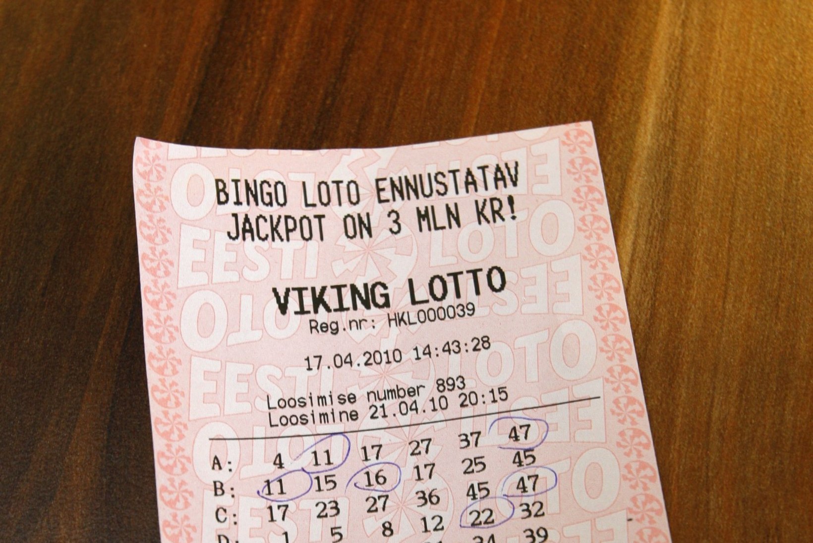 Miks ei toimunud eile Viking Lotto loosimist