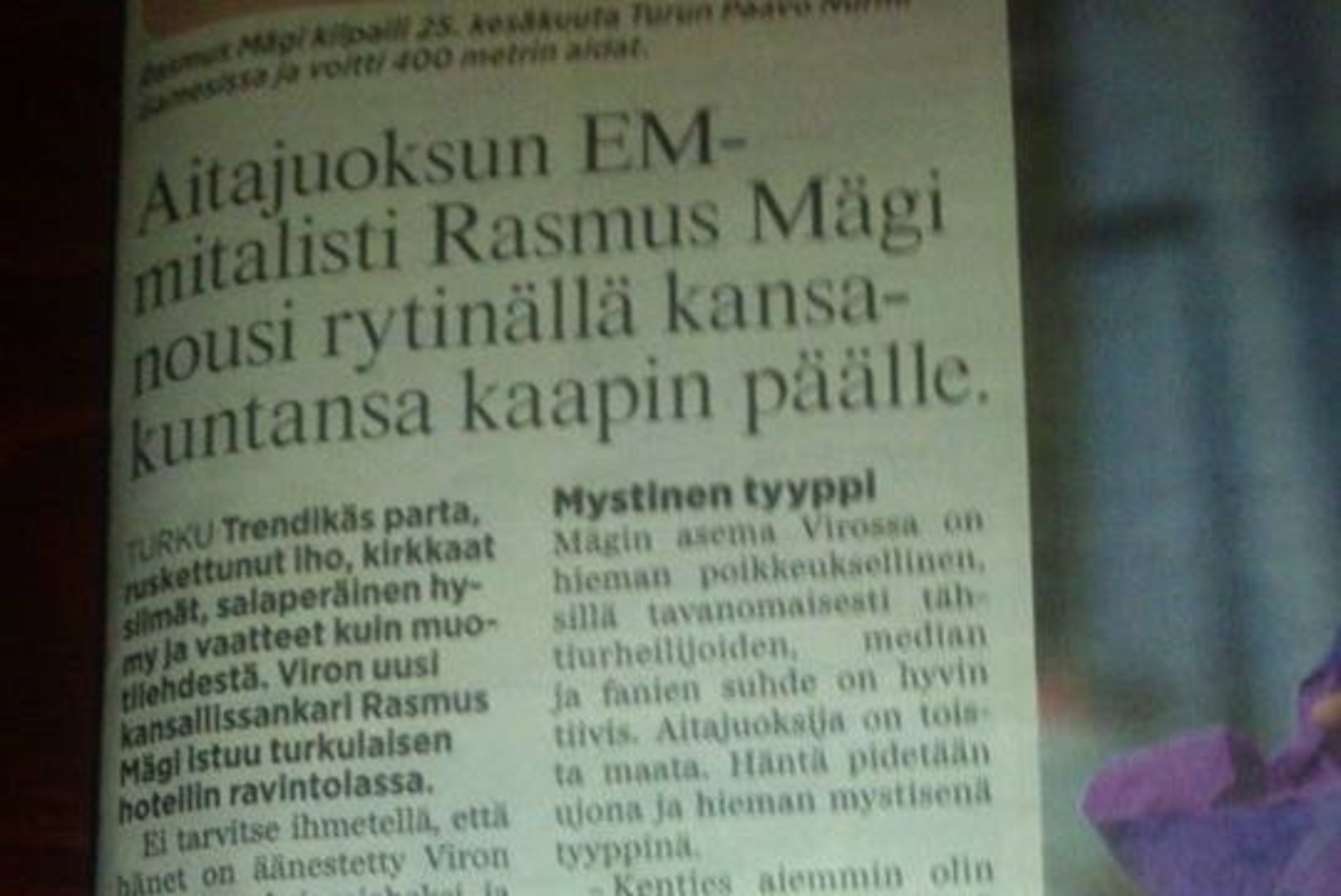 Soome ajaleht: Rasmus Mägi on Eesti kuumim mees!