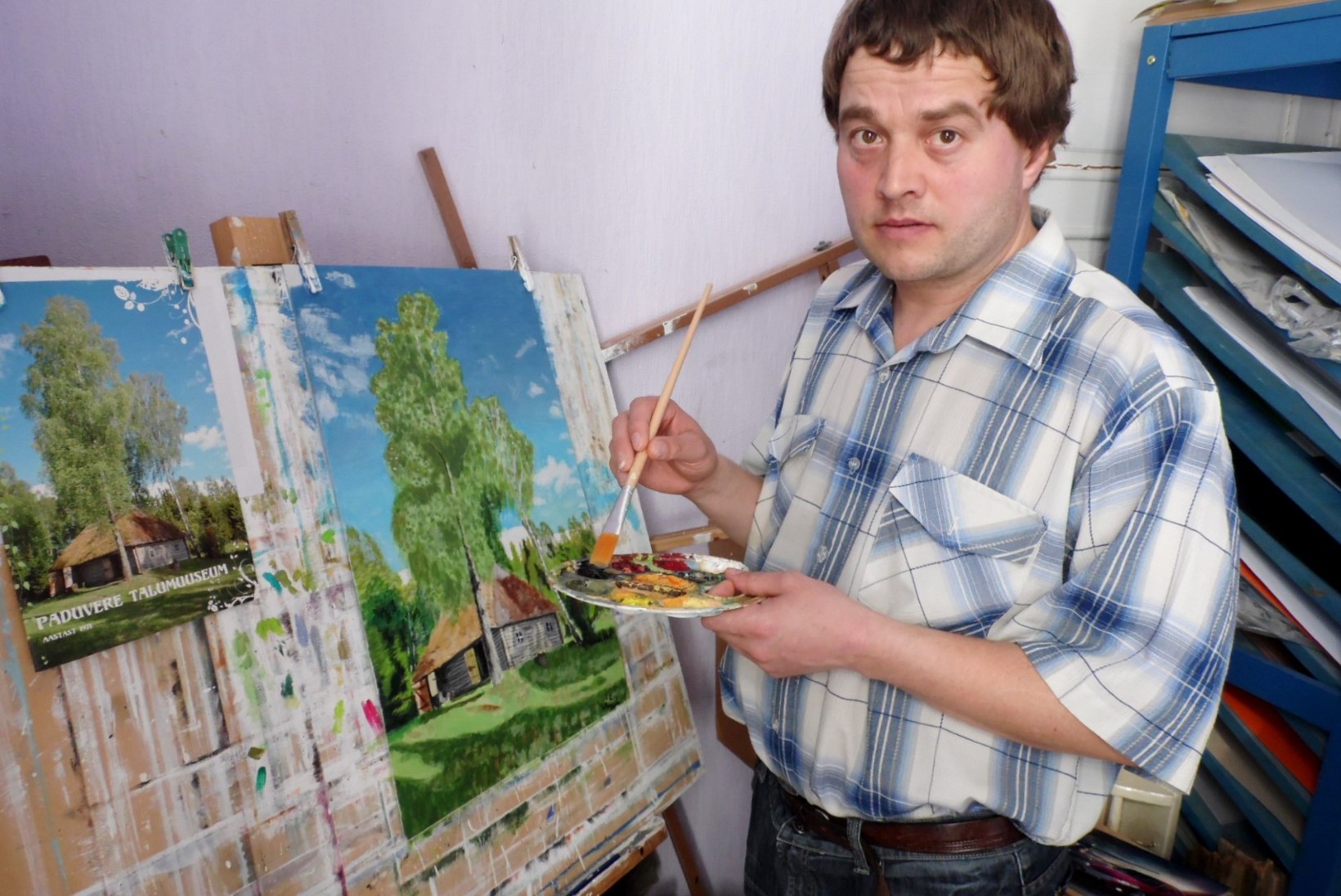 Guido Kangur - sügava puudega mees, kes võlub värvidega lõuendile pilkupüüdvaid maastikke 