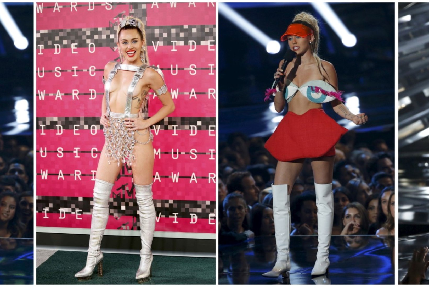 Cyrus hiilgas MTV galal litsakate kostüümidega