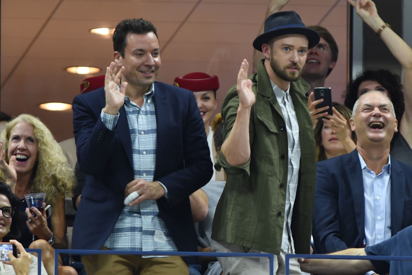 VIDEO | Justin Timberlake ja Jimmy Fallon hakkasid keset tenniseturniiri Beyoncé'd järele tegema