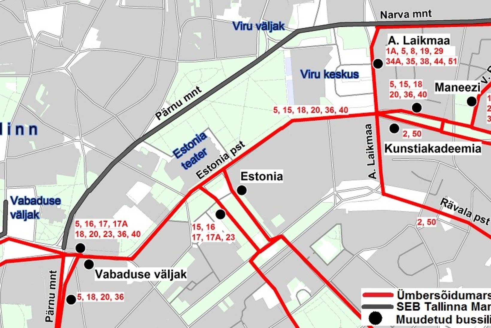 Pühapäeval Tallinna liiklus maratoni tõttu häiritud