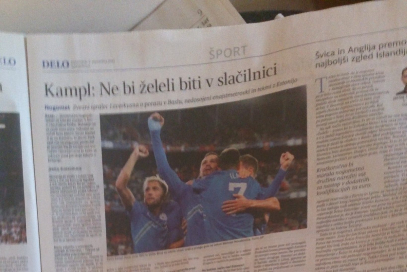 Sloveenia ajaleht pühendas Vassiljevile eraldi artikli 