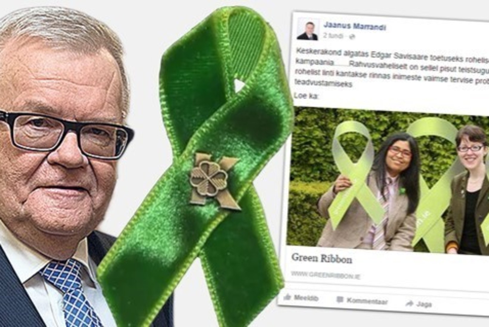 Marrandi Savisaare toetuskampaaniast: rohelist linti kantakse ka vaimsete probleemide teadvustamiseks