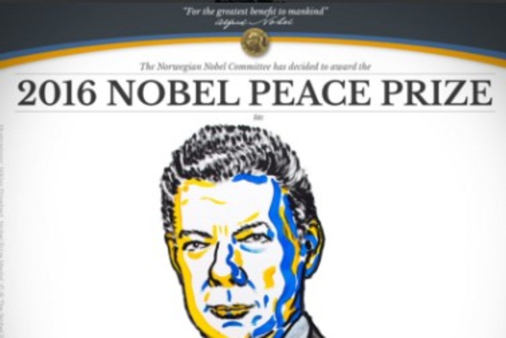 Nobeli rahupreemia sai Colombia president