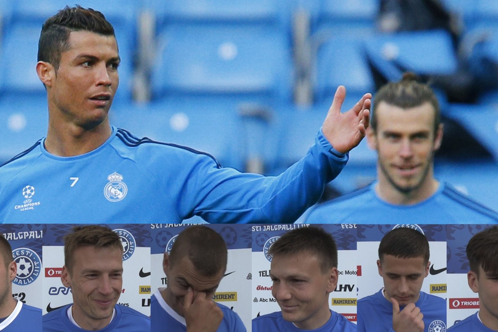 ÕHTULEHE VIDEO | 1 küsimus jalgpallikoondisele: kes võidaks poksimatši Cristiano Ronaldo ja Gareth Bale'i vahel?