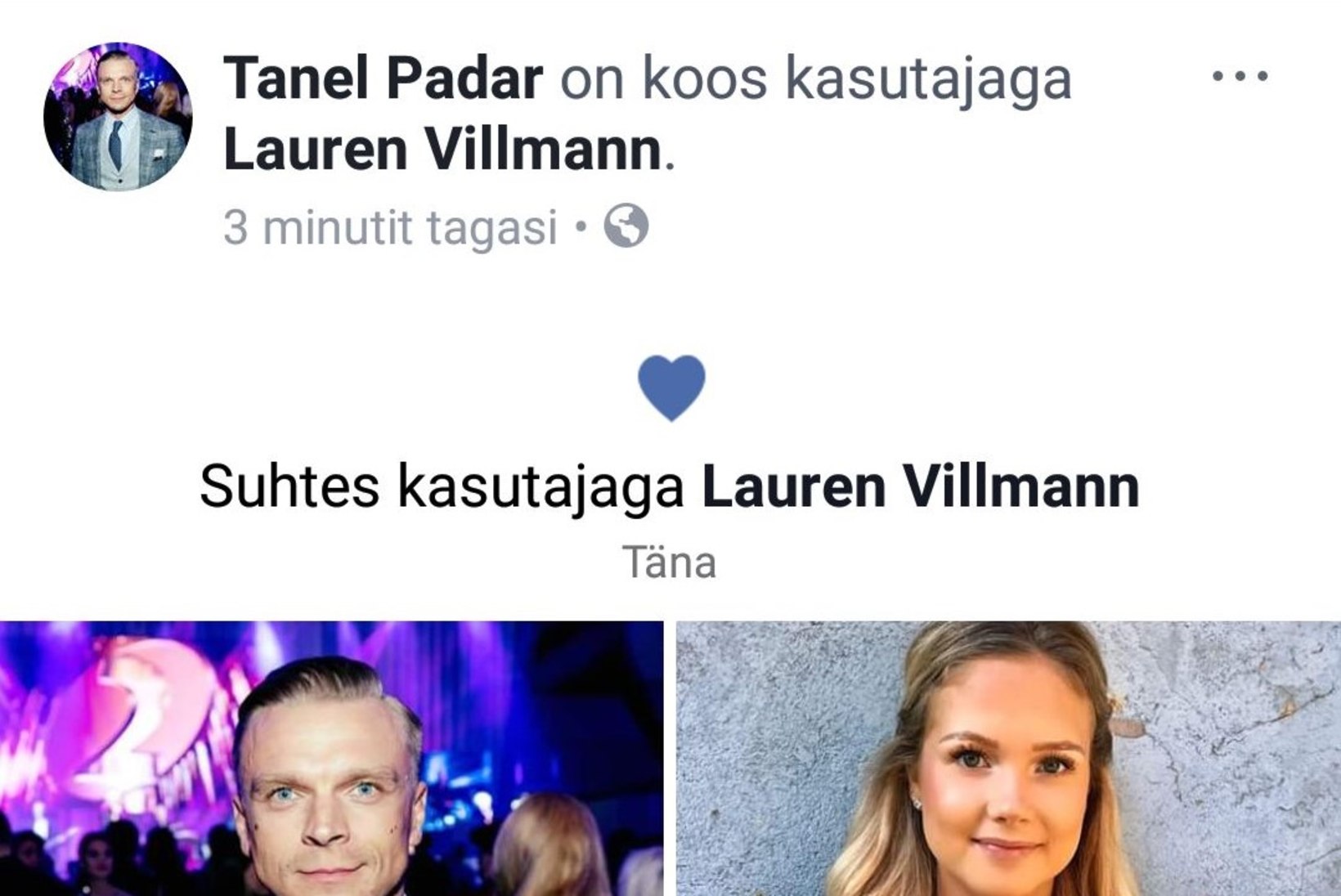 ASI AMETLIK! Tanel Padari uus kallim on modell Lauren Villmann