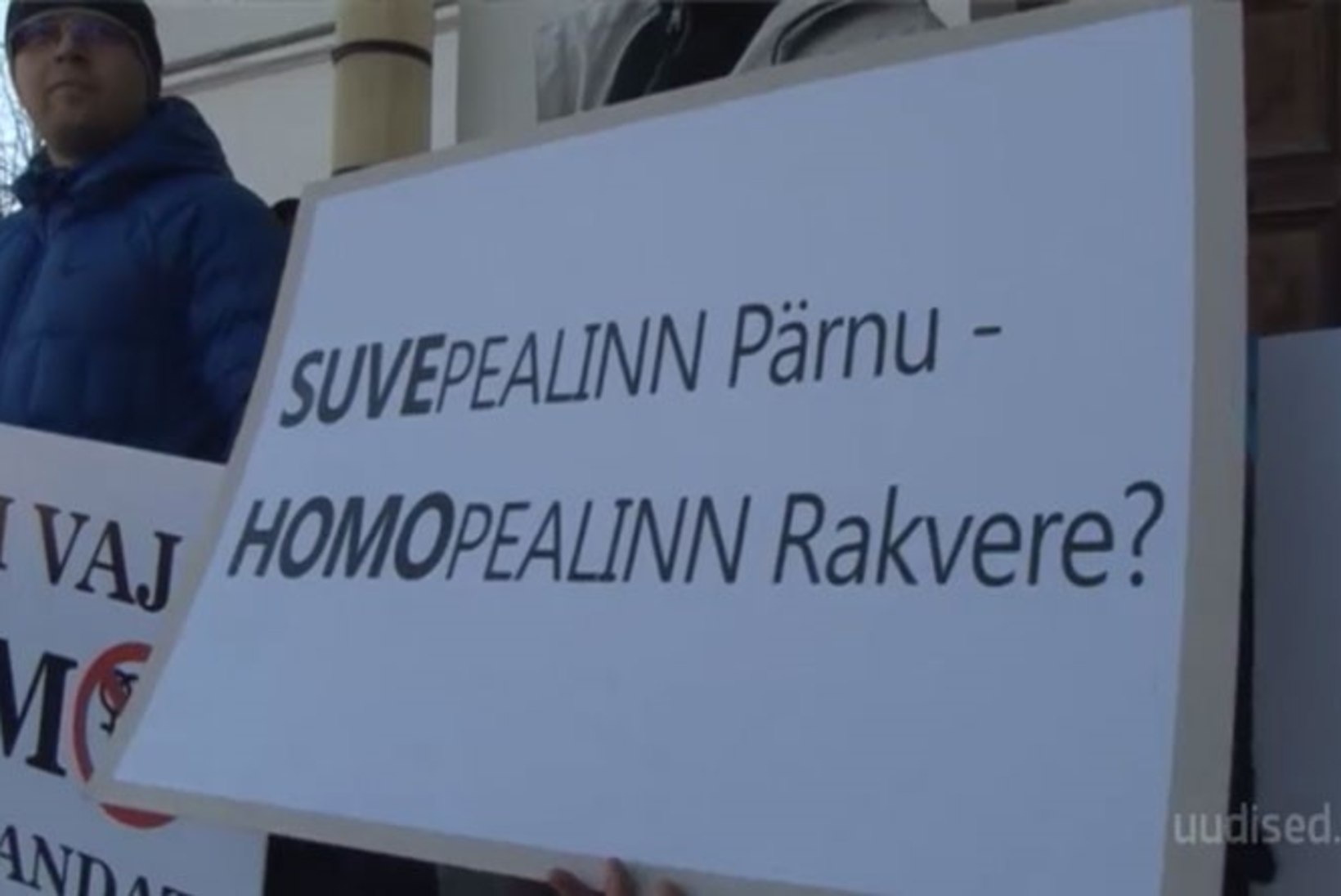 TV3 VIDEO | Rakvere homopealinnaks? Tänan, ei! EKRE korraldas Rakveres "homopropaganda" vastase meeleavalduse