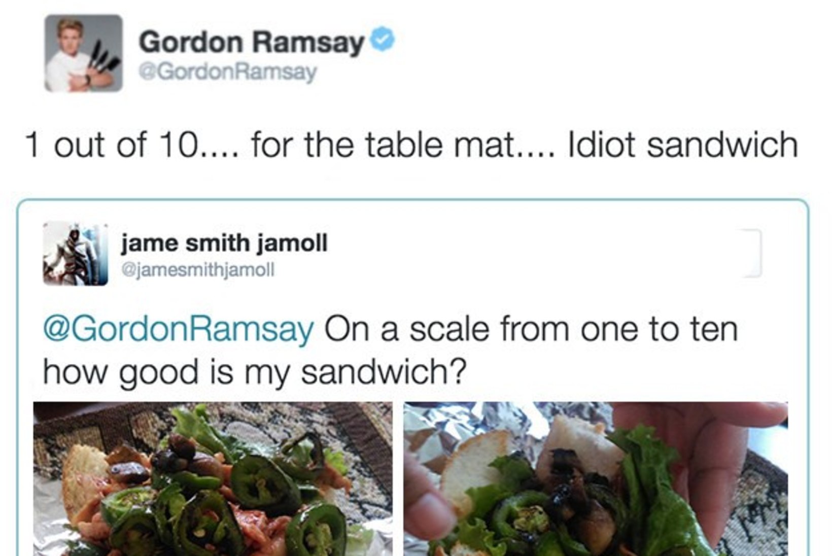 Meisterkokk Gordon Ramsay hindab toite ka Twitteris: "See on nii toores, et jookseb ikka veel põllu peal ringi!"