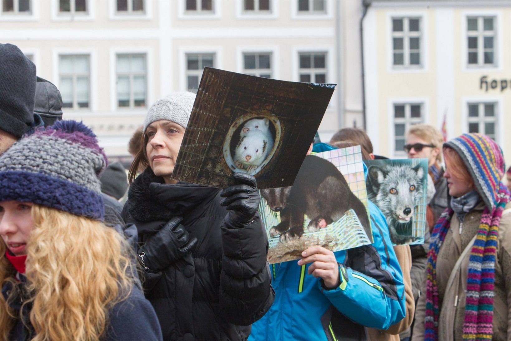 GALERII | Loomakaitsjad marssisid Tallinna vanalinnas karusloomafarmide vastu