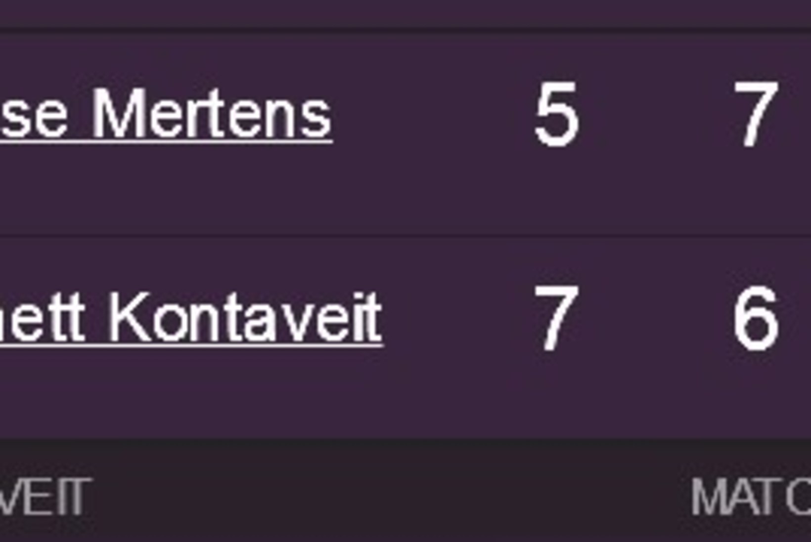 Kontaveiti imeline mäng tõi koha WTA-turniiri poolfinaalis