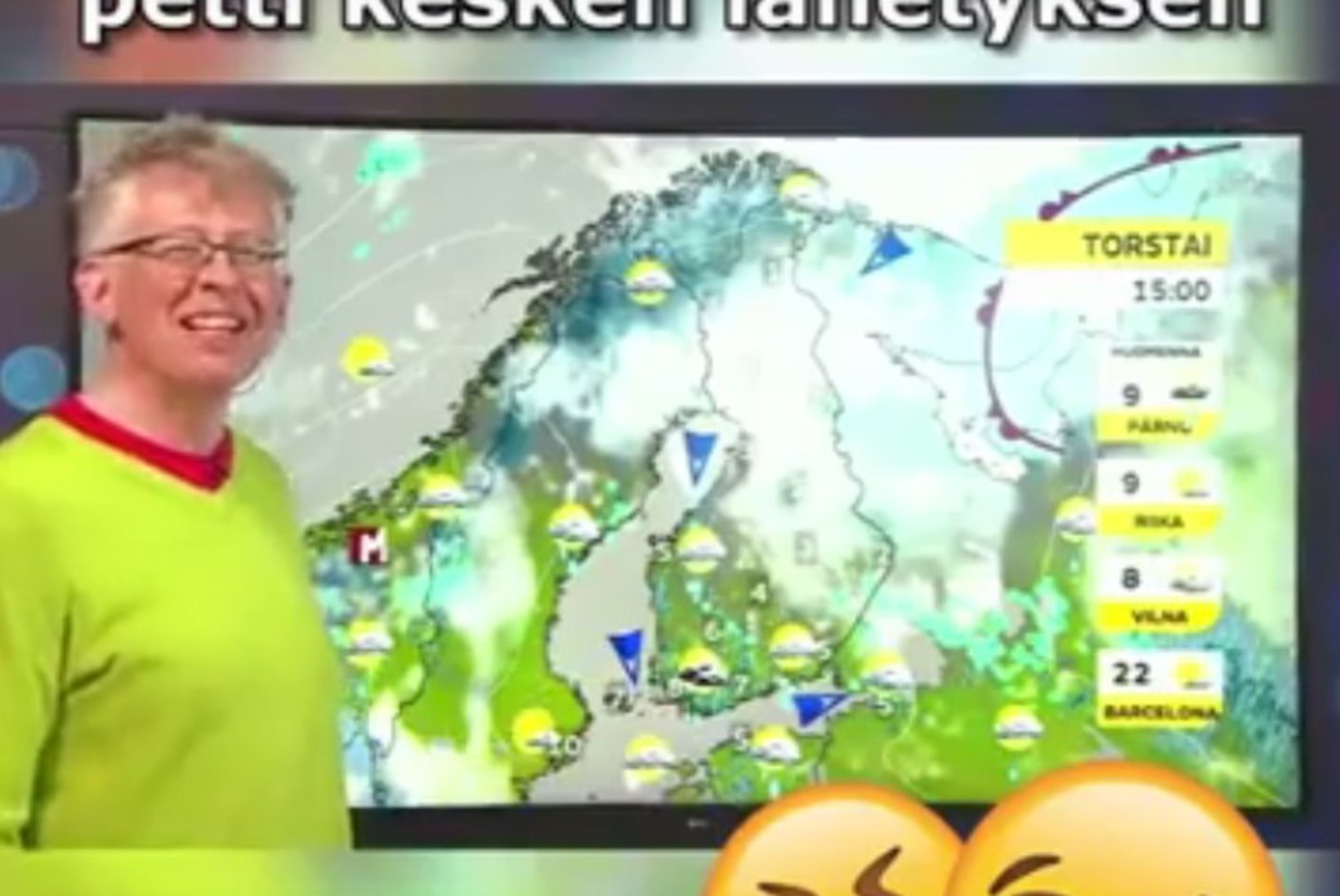 LÕBUS VIDEO | Soome õhutemperatuurid ajasid ilmateadustaja itsitama