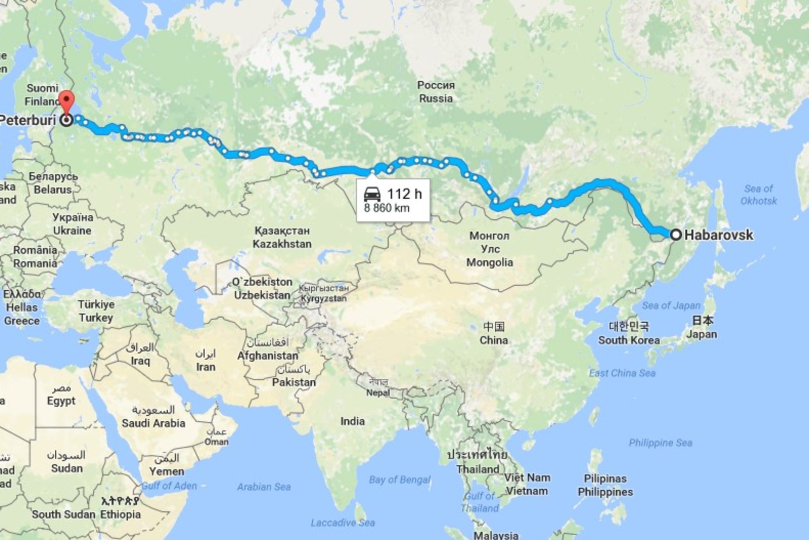 Venemaa jalgpalliklubi peab liigamängudeks edasi-tagasi reisima üle 17 tuhande kilomeetri