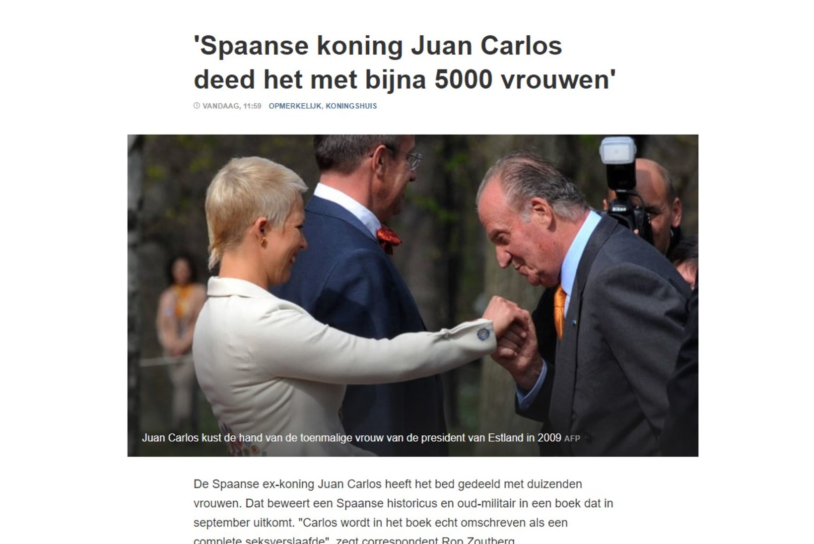 Evelin Ilves sattus naistekütist Juan Carlose pärast Hollandi uudistesse