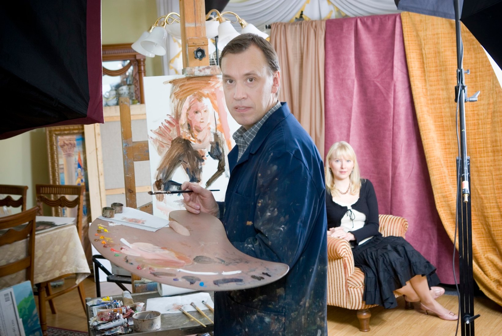 Kunstnikud Aapo Pukk ja Aivar Juhanson teevad kahest heategijast portree