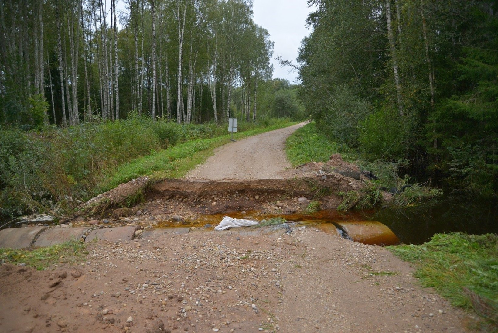 FOTO- ja VIDEOUUDIS | Viljandimaal uhtus vesi maanteesse kraavi