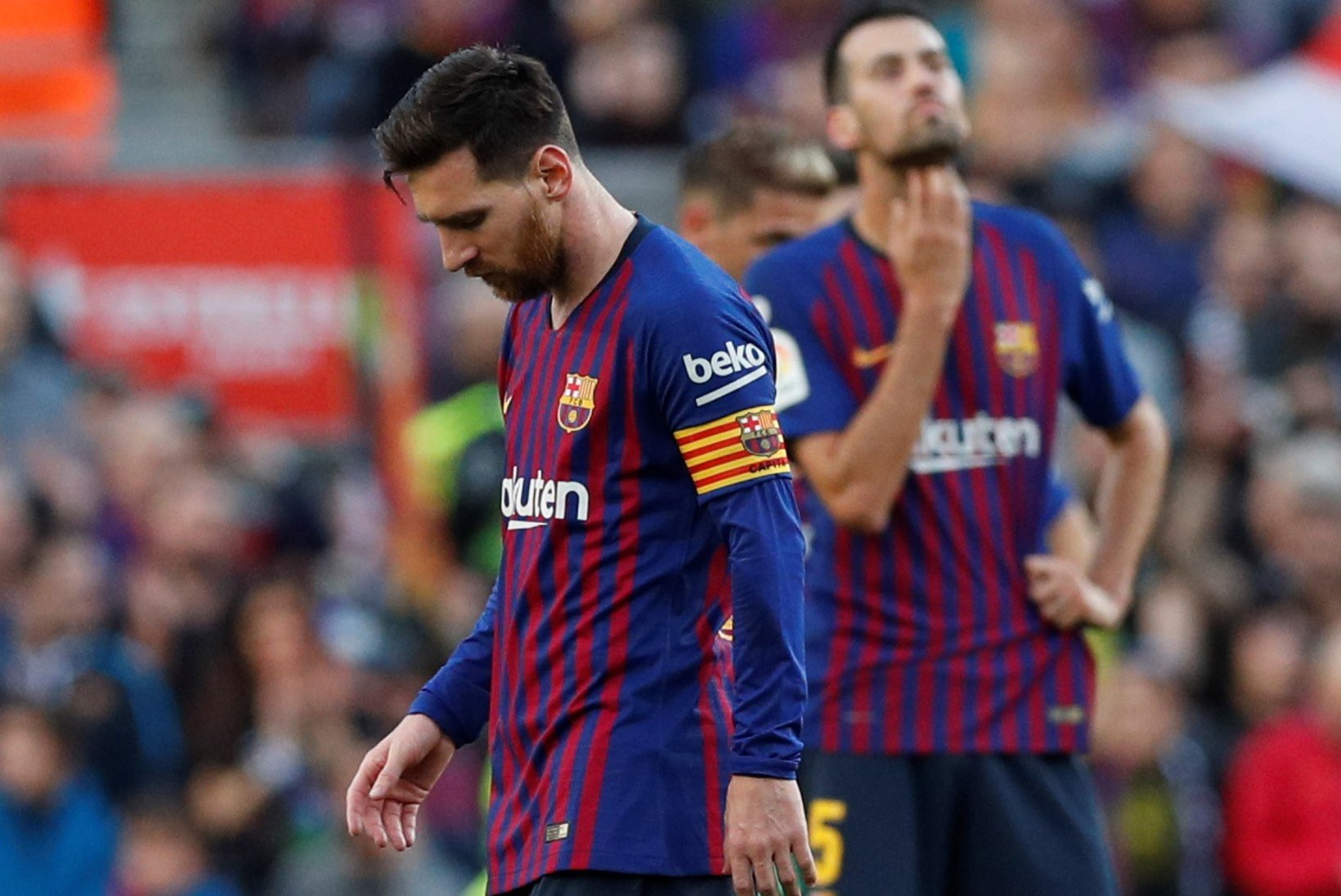Hispaania liiga keskmik tagus Barcelona värava nende endi kodus täis