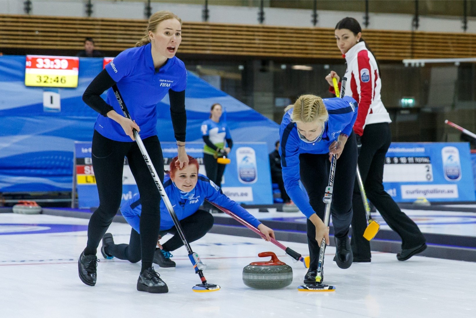 Eesti curlingunaiskond pusis kõvasti, kuid tugevale vastasele tuli siiski alla vanduda