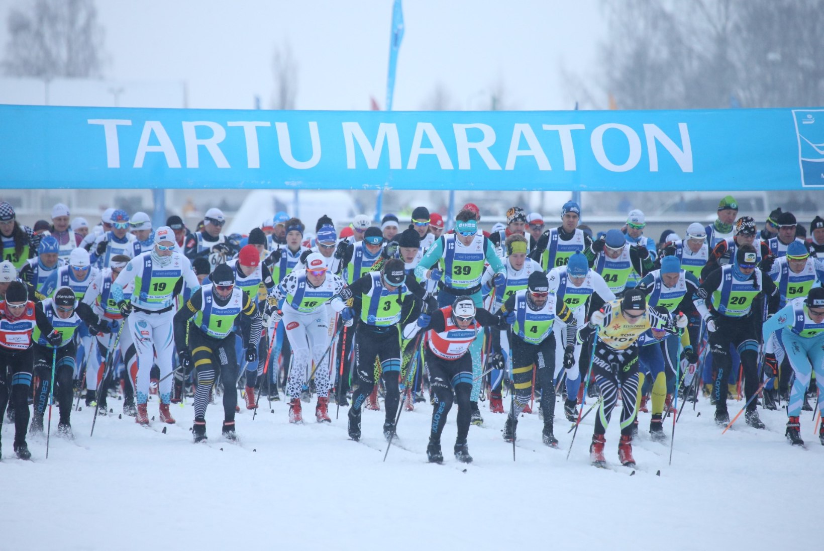 GALERII | Ideaalses talveilmas sõidetud 45. Tartu Maratoni võit läks Prantsusmaale