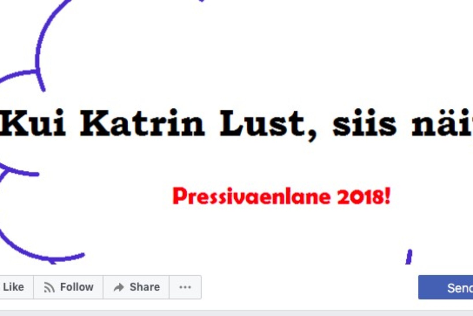 Katrin Lustile tehti Facebooki vihkamislehekülg, kus kutsutakse üles „Kuuuurija“ ohvreid ühinema