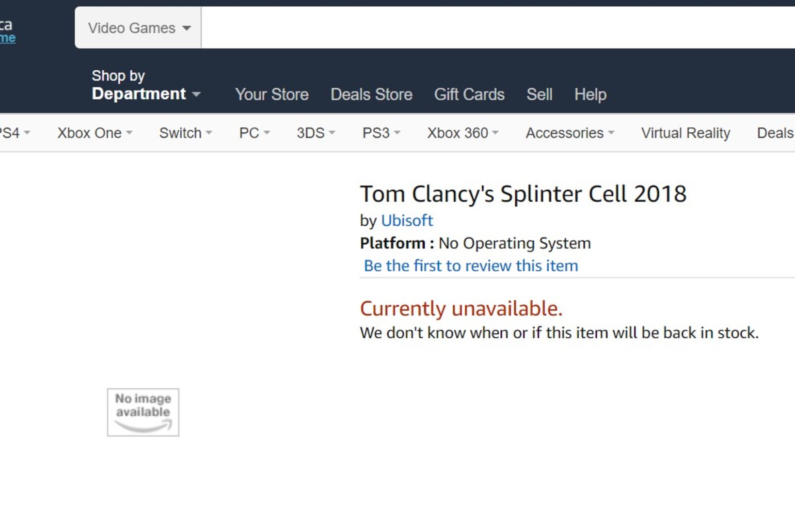 Amazon võis ekslikult lekitada mänguseeria „Splinter Cell“ uue sissekande olemasolu