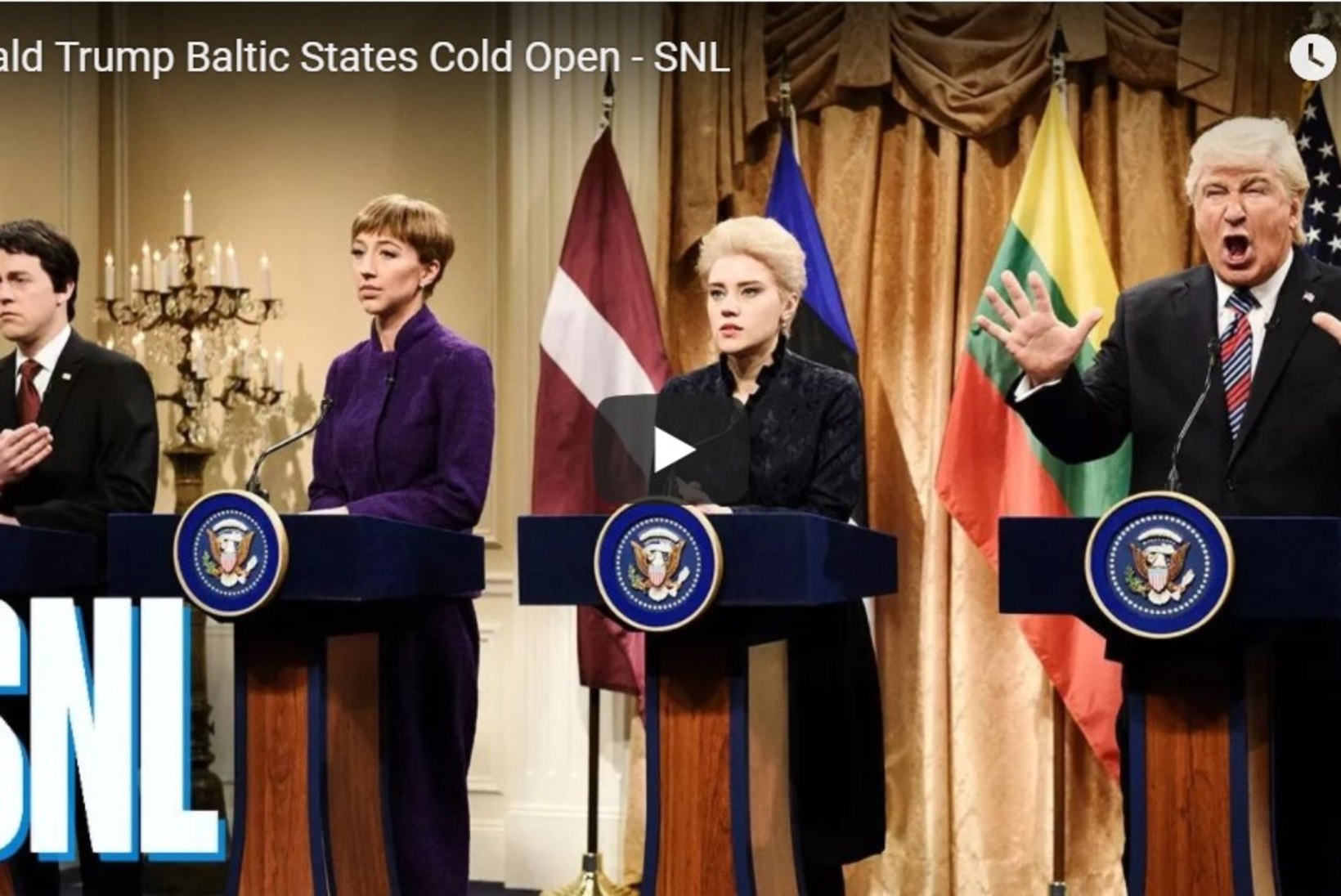 VIDEO | USA populaarne telesaade pilas Donald Trumpi ja Balti riikide presidentide kohtumist