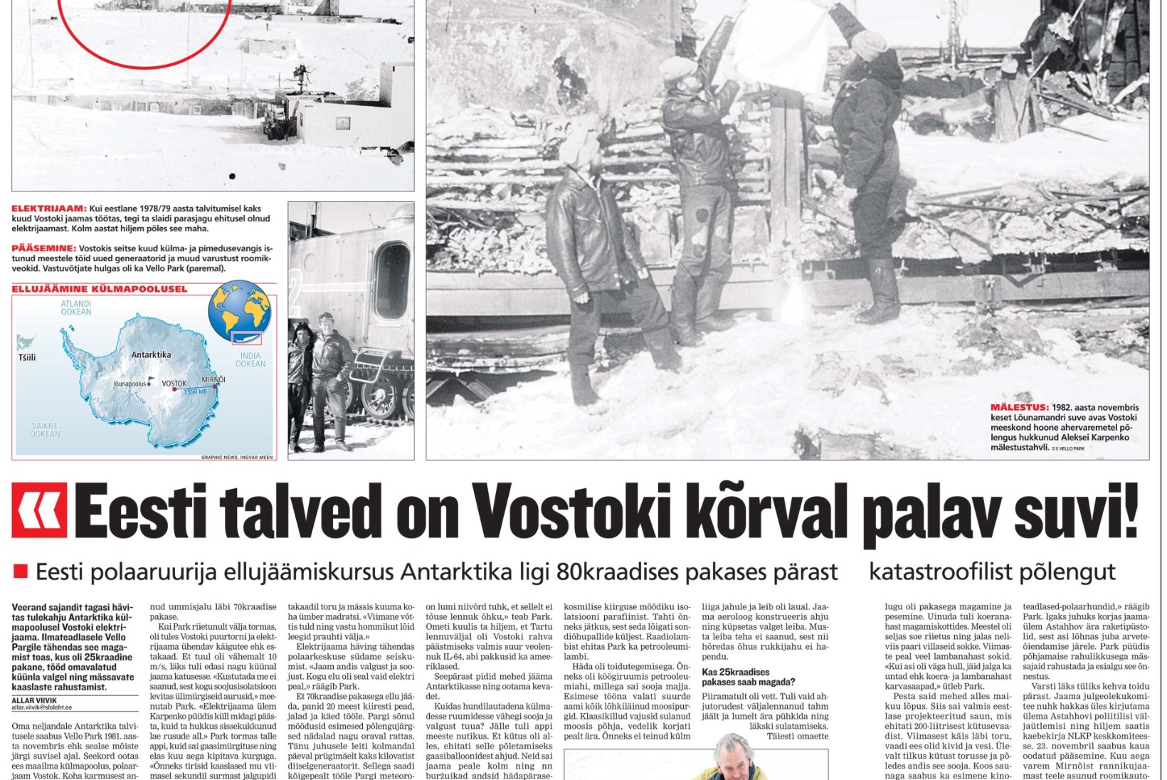 ÕL ARHIIVIST | Eesti talved on Vostoki kõrval palav suvi!
