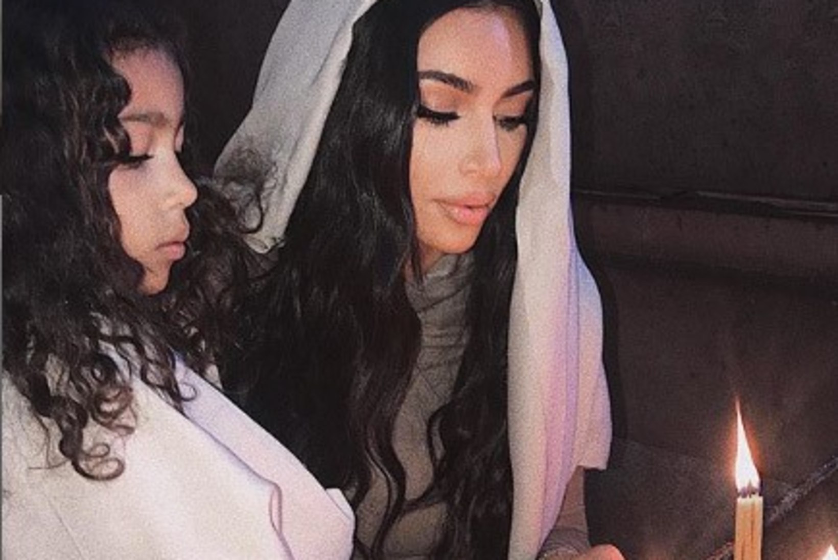 Kim Kardashian lasi ennast ja lapsi Armeenias ristida