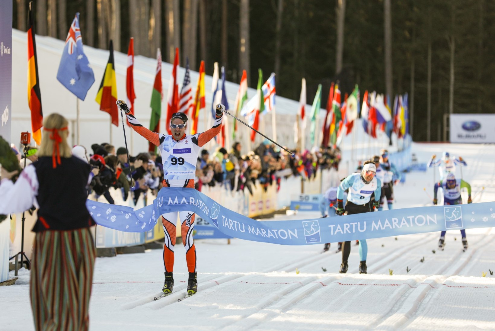 GALERII | Suusapidu Lõuna-Eestis: Tartu maratoni võit läks Soome, parim eestlane esikümne lõpus
