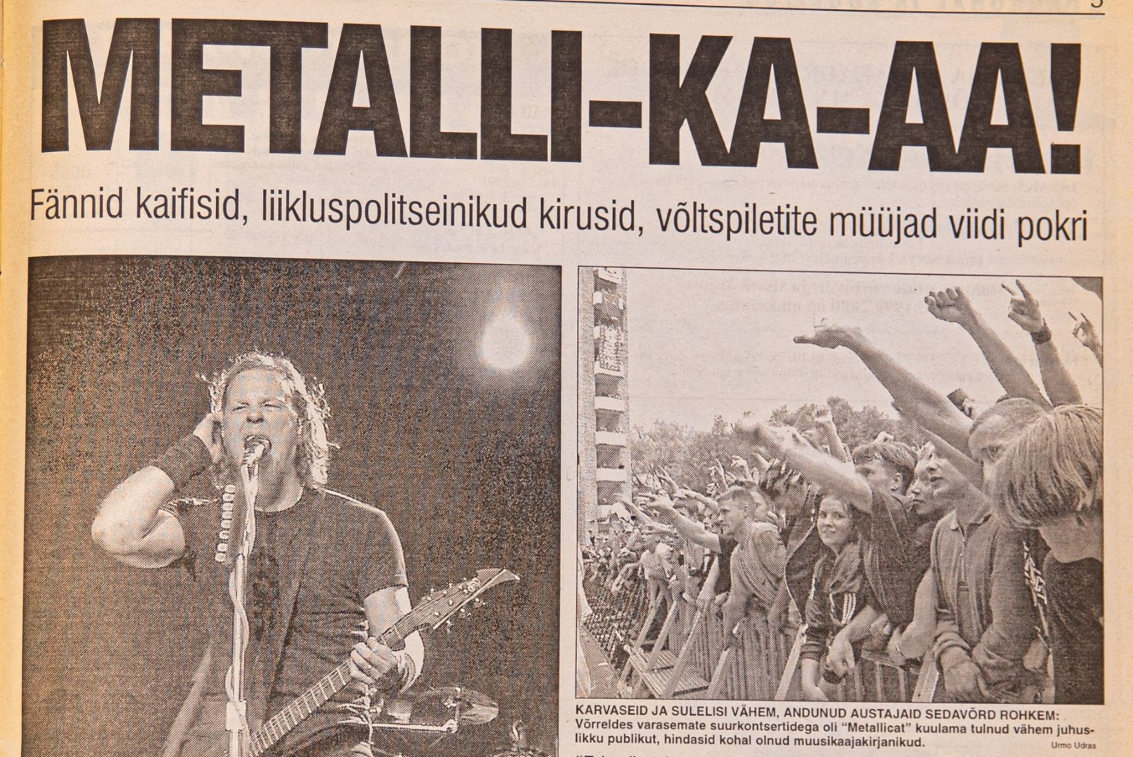 Kontserdiootuses! Meenuta, kuidas on Õhtuleht kajastanud Metallica käimist Eestis